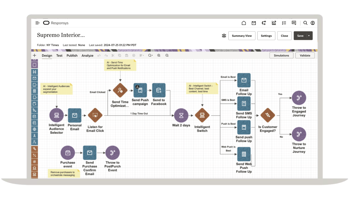 Oracle Fusion Marketing campaign orchestration and personalised customer journeys