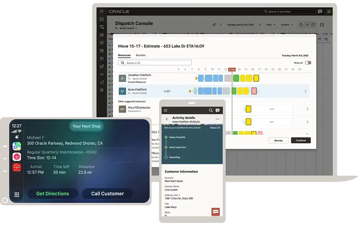 Oracle Fusion Service intelligent self-service, agent workspaces, and field service
